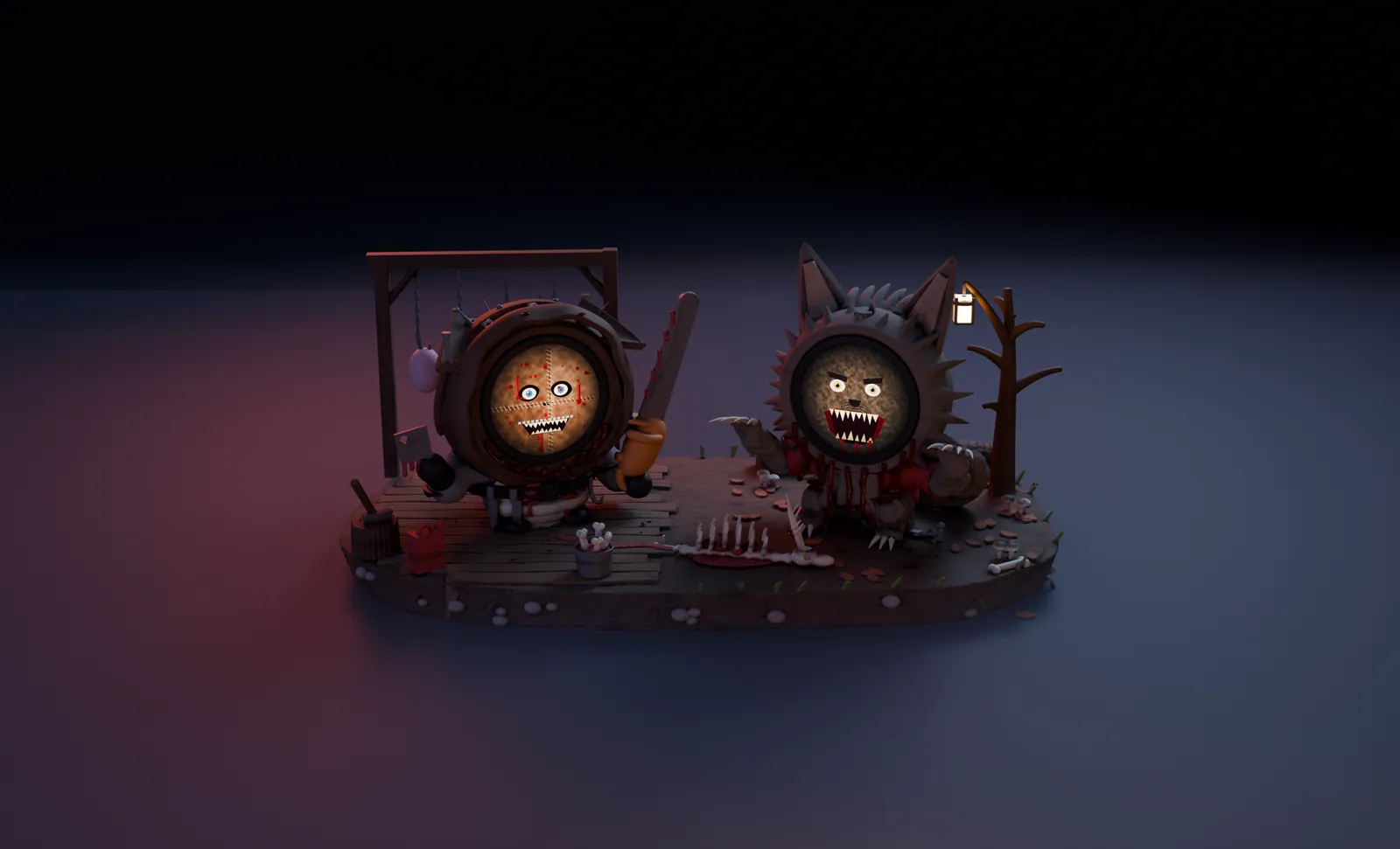 Caught: Butch and Howl on their shared diorama