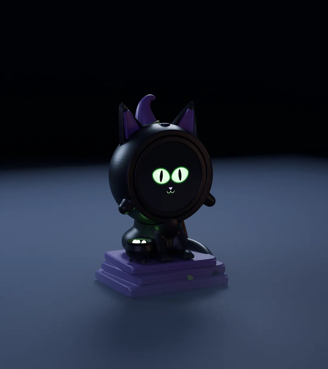 Hex, the witch FrightBuddy, in its diorama